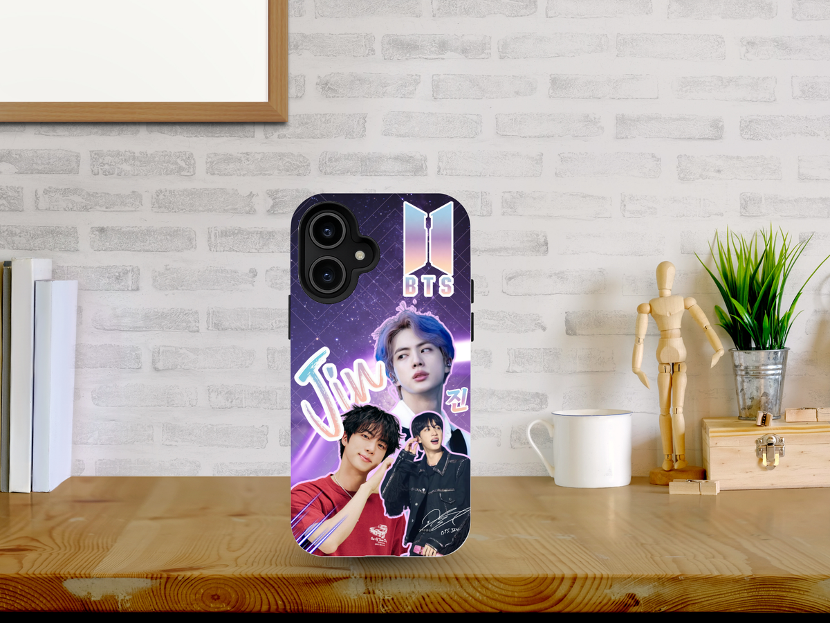 BTS Jin iPhone Case – Purple Galaxy K‑Pop Phone Cover for ARMY