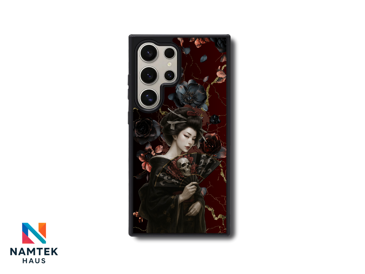 Geisha Veil of Roses & Shadows Phone Case