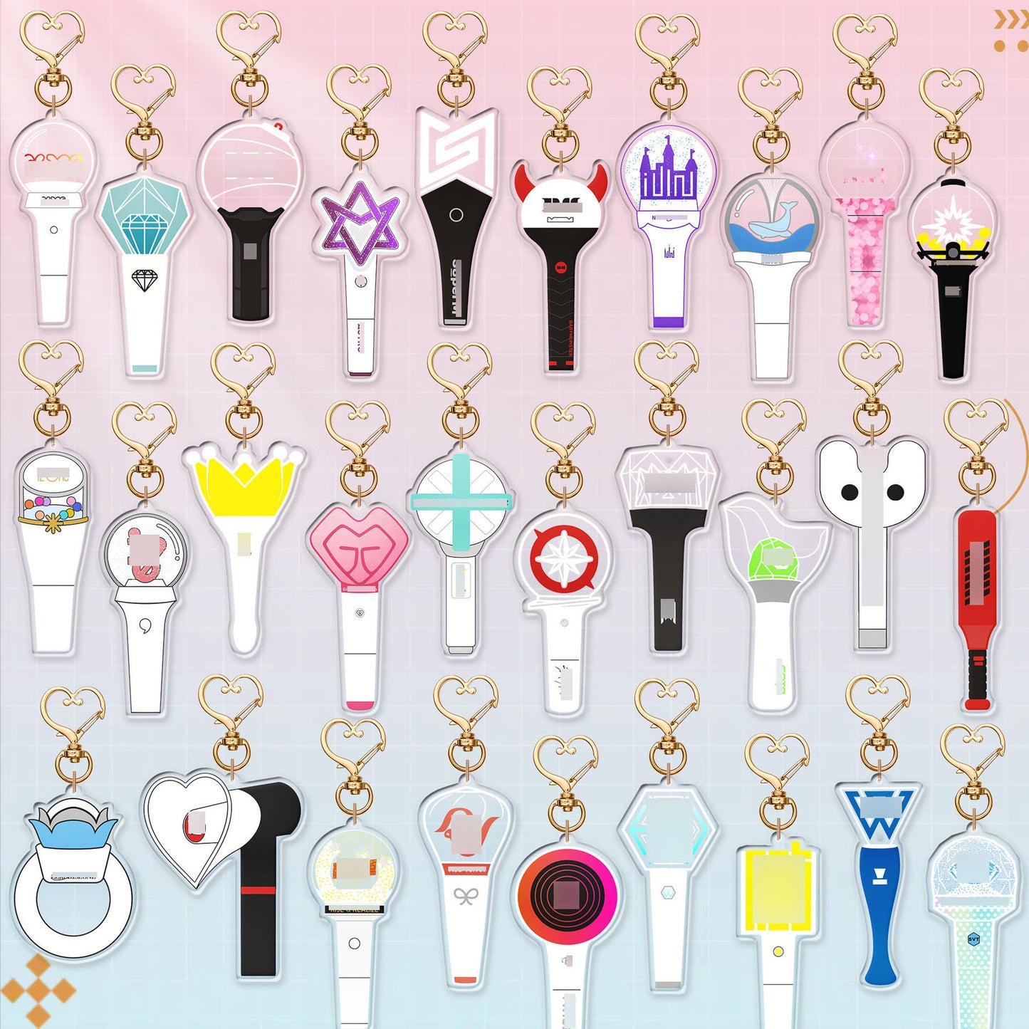 K-pop group support keychains