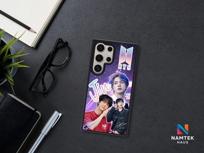 BTS Jin iPhone Case – Purple Galaxy K‑Pop Phone Cover for ARMY