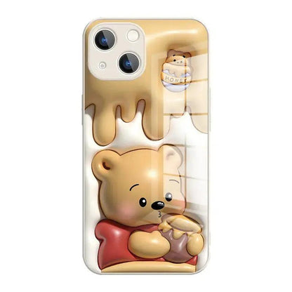 Concave-convex tempered glass 3D mobile phone case E